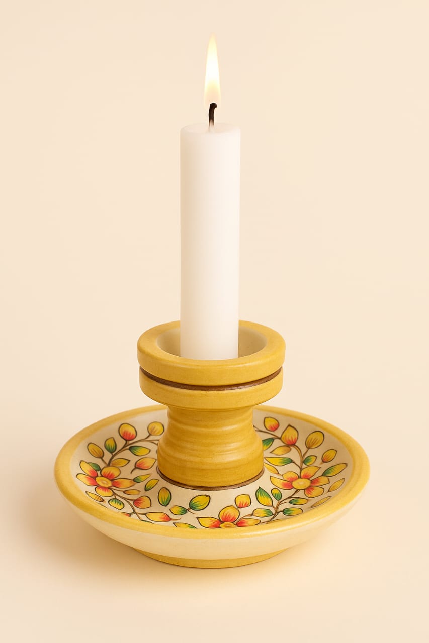 Handicrafted Floral Candle Stand