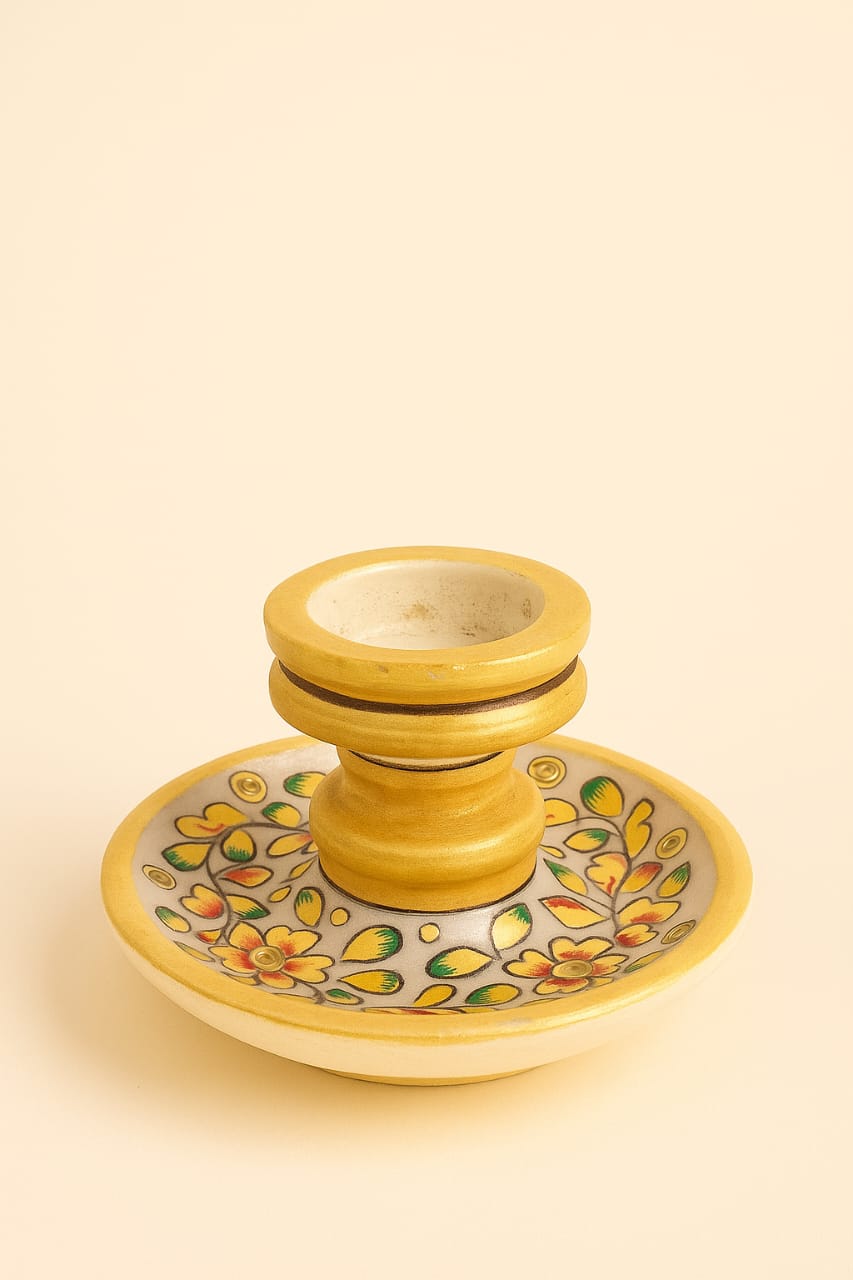 Handicrafted Floral Candle Stand